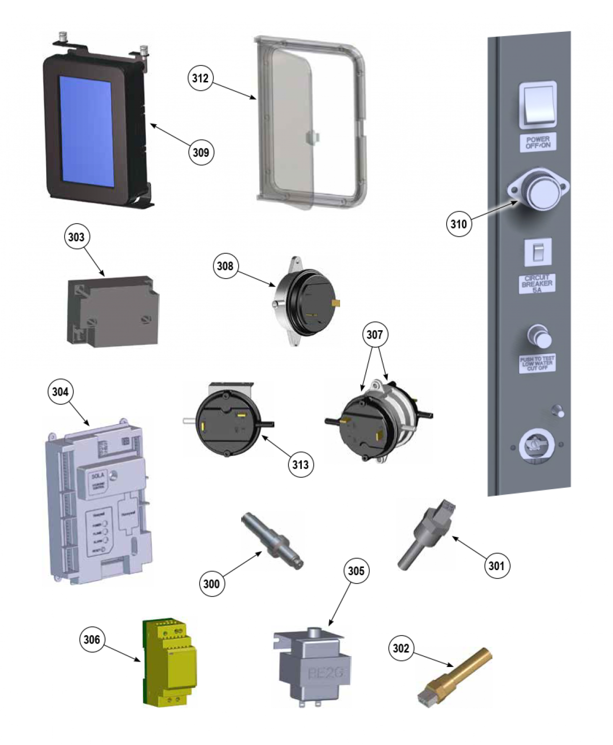 SVF - 725 Controls, Sensors Drawing
